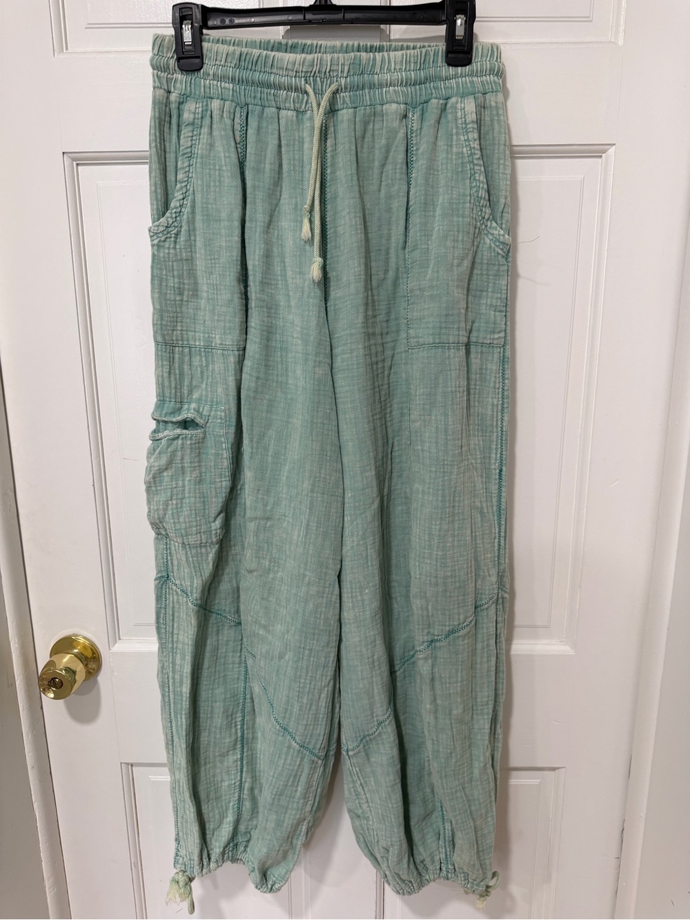 Vintage Havana Washed Gauze  Drawstring Pants